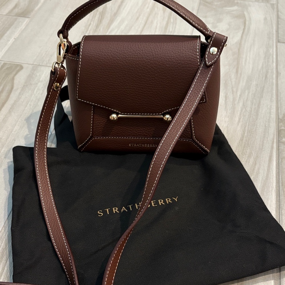 Strathberry Brown Crossbody Bag Nano